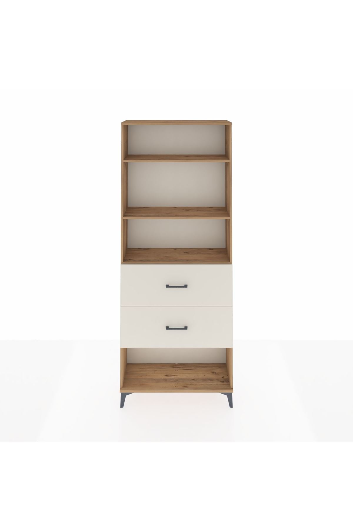 Arges Dolap 3 Raflı 2 Çekmeceli 88x30x221 Çam-Aytaşı