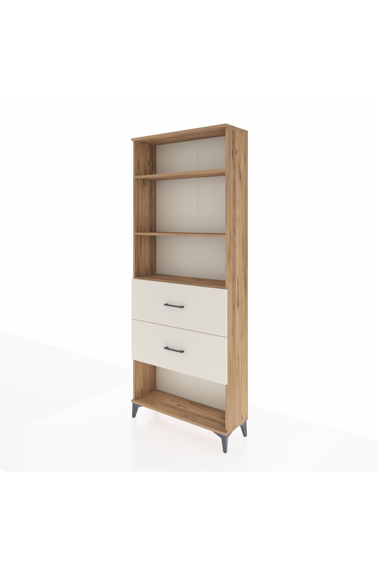 Arges Dolap 3 Raflı 2 Çekmeceli 88x30x221 Çam-Aytaşı