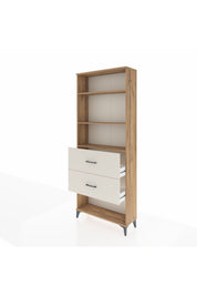 Arges Dolap 3 Raflı 2 Çekmeceli 88x30x221 Çam-Aytaşı