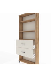 Arges Dolap 3 Raflı 2 Çekmeceli 88x30x221 Çam-Aytaşı