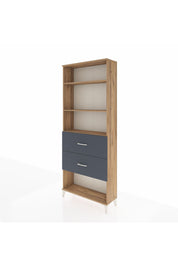 Arges Dolap 3 Raflı 2 Çekmeceli 88x30x221 Çam-Antrasit