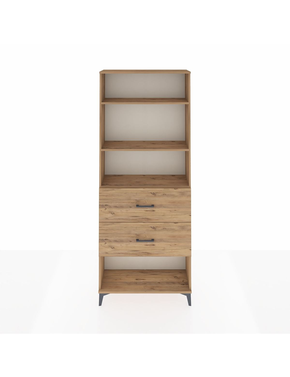 Arges Dolap 3 Raflı 2 Çekmeceli 88x30x221 Çam-Çam