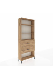 Arges Dolap 3 Raflı 2 Çekmeceli 88x30x221 Çam-Çam