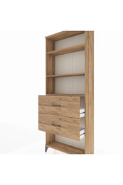 Arges Dolap 3 Raflı 2 Çekmeceli 88x30x221 Çam-Çam