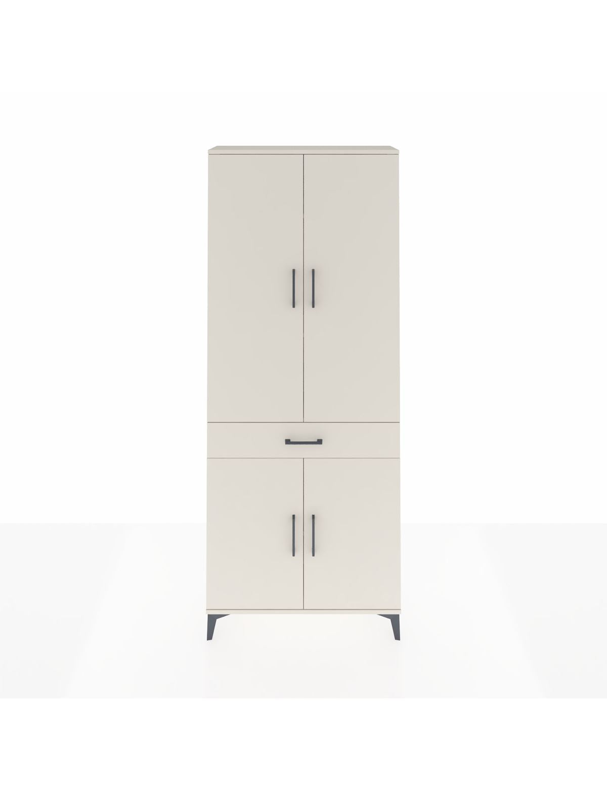 Arges Dolap 4 Raflı Tek Çekmeceli 4 Kapaklı 88x30x221 Aytaşı-Aytaşı