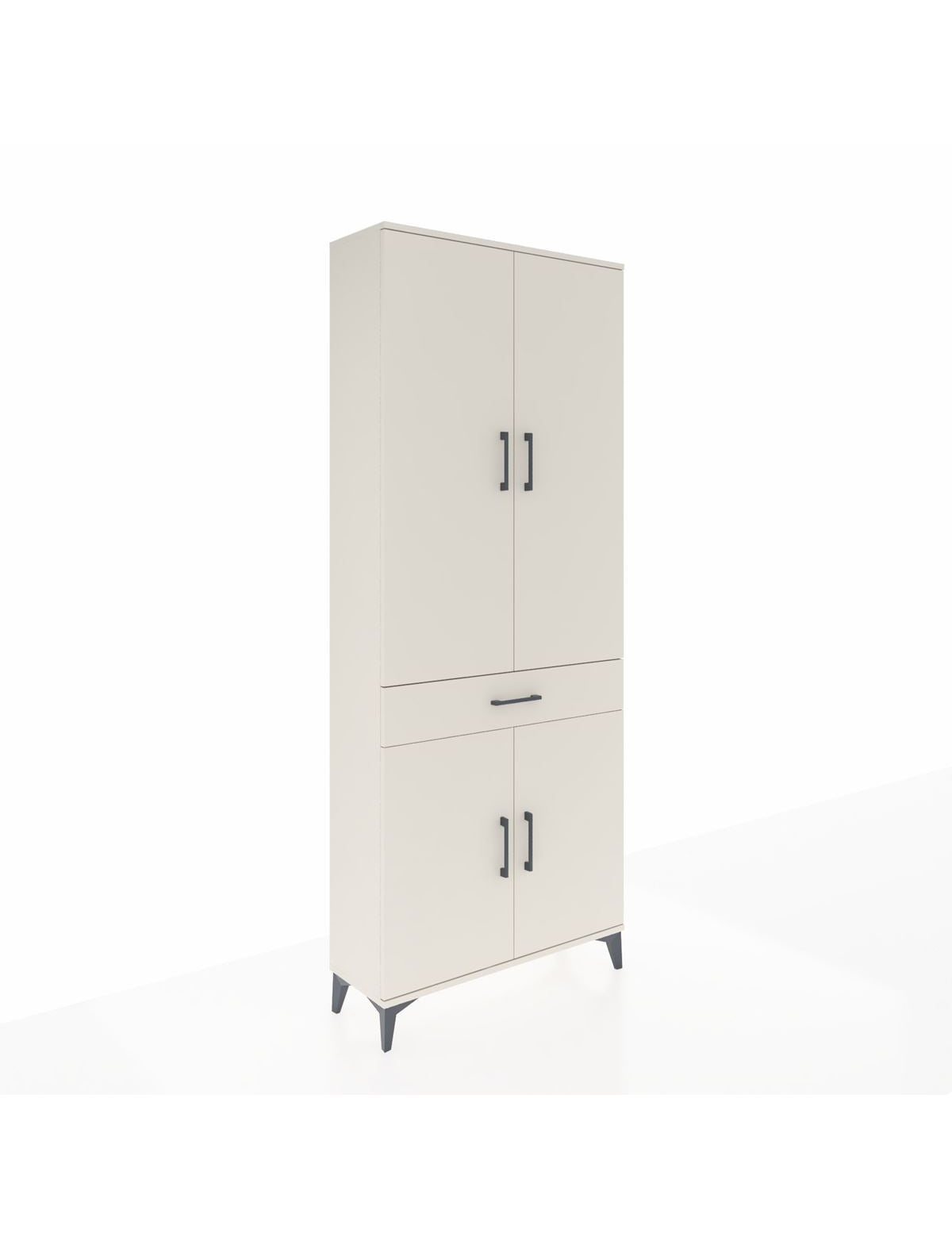 Arges Dolap 4 Raflı Tek Çekmeceli 4 Kapaklı 88x30x221 Aytaşı-Aytaşı