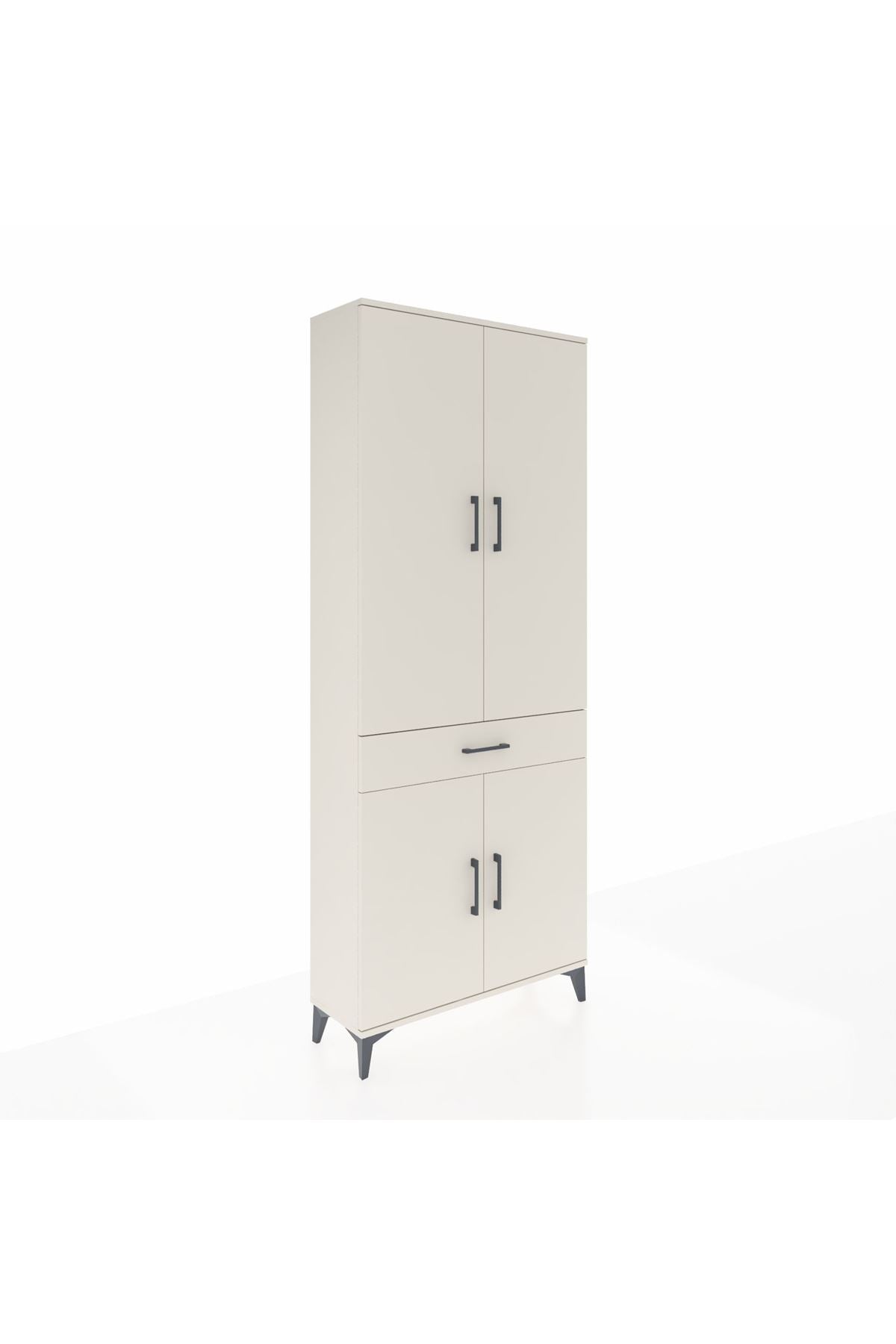 Arges Dolap 4 Raflı Tek Çekmeceli 4 Kapaklı 88x30x221 Aytaşı-Aytaşı