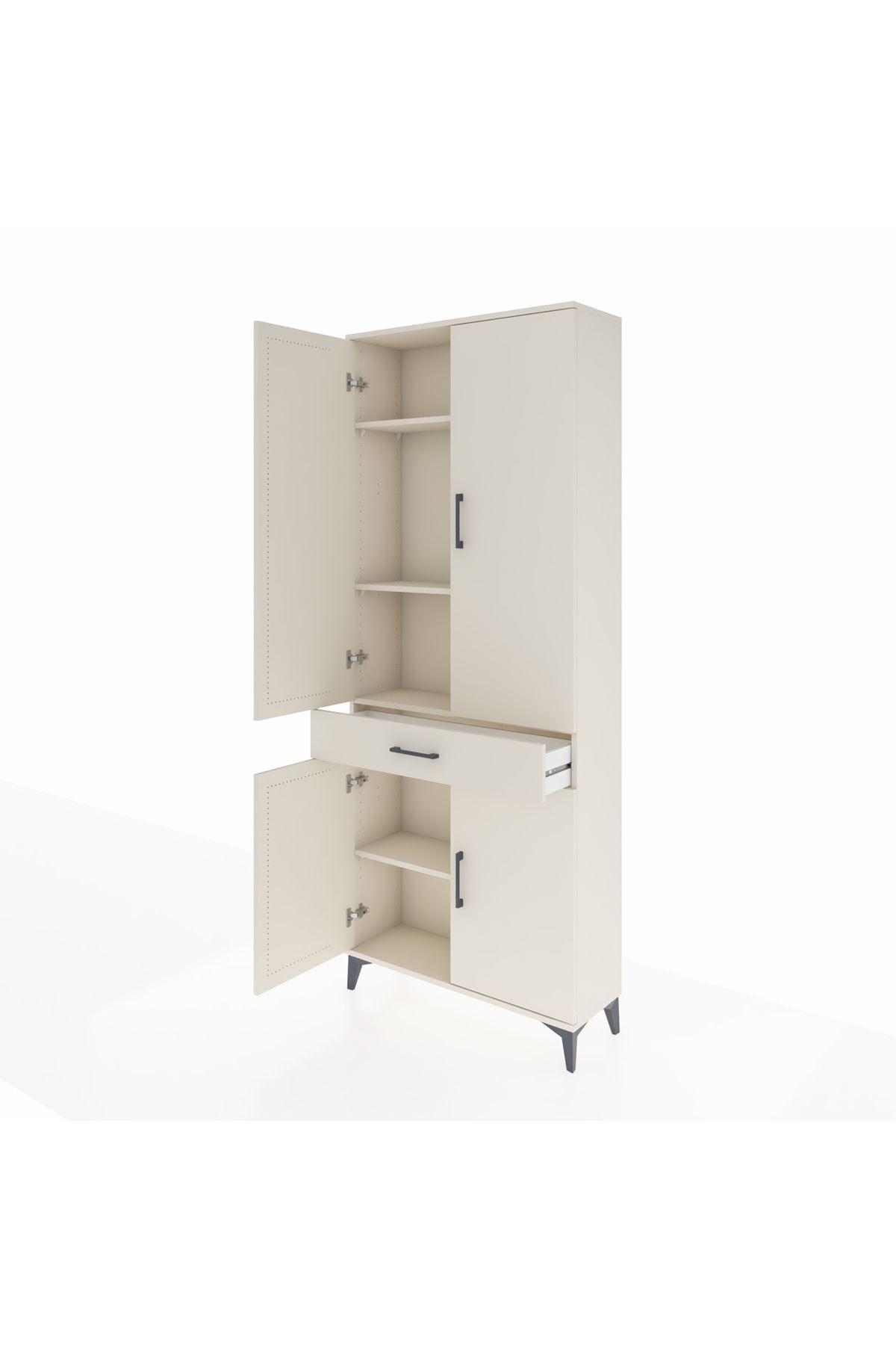 Arges Dolap 4 Raflı Tek Çekmeceli 4 Kapaklı 88x30x221 Aytaşı-Aytaşı