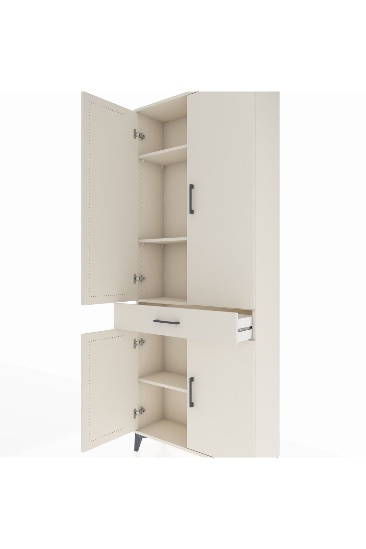 Arges Dolap 4 Raflı Tek Çekmeceli 4 Kapaklı 88x30x221 Aytaşı-Aytaşı