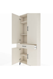 Arges Dolap 4 Raflı Tek Çekmeceli 4 Kapaklı 88x30x221 Aytaşı-Aytaşı
