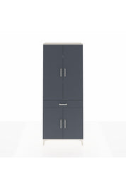 Arges Dolap 4 Raflı Tek Çekmeceli 4 Kapaklı 88x30x221 Aytaşı-Antrasit