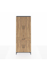 Arges Dolap 4 Raflı Tek Çekmeceli 4 Kapaklı 88x30x221
