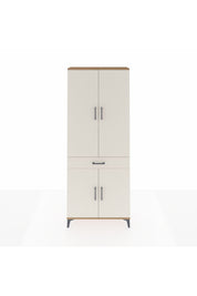 Arges Dolap 4 Raflı Tek Çekmeceli 4 Kapaklı 88x30x221 Çam-Aytaşı