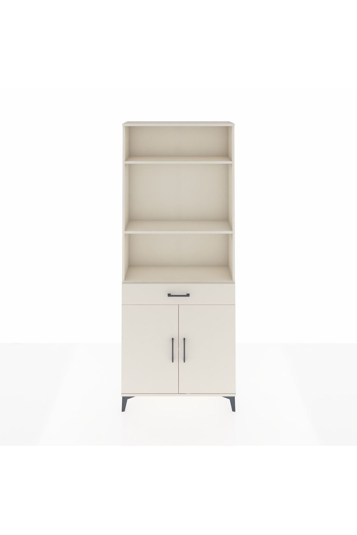 Arges Dolap 4 Raflı Tek Çekmeceli 2 Kapaklı 88x30x221 Aytaşı-Aytaşı