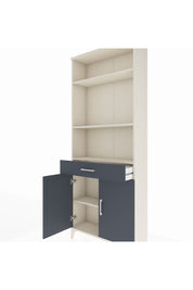 Arges Dolap 4 Raflı Tek Çekmeceli 2 Kapaklı 88x30x221 Aytaşı-Antrasit