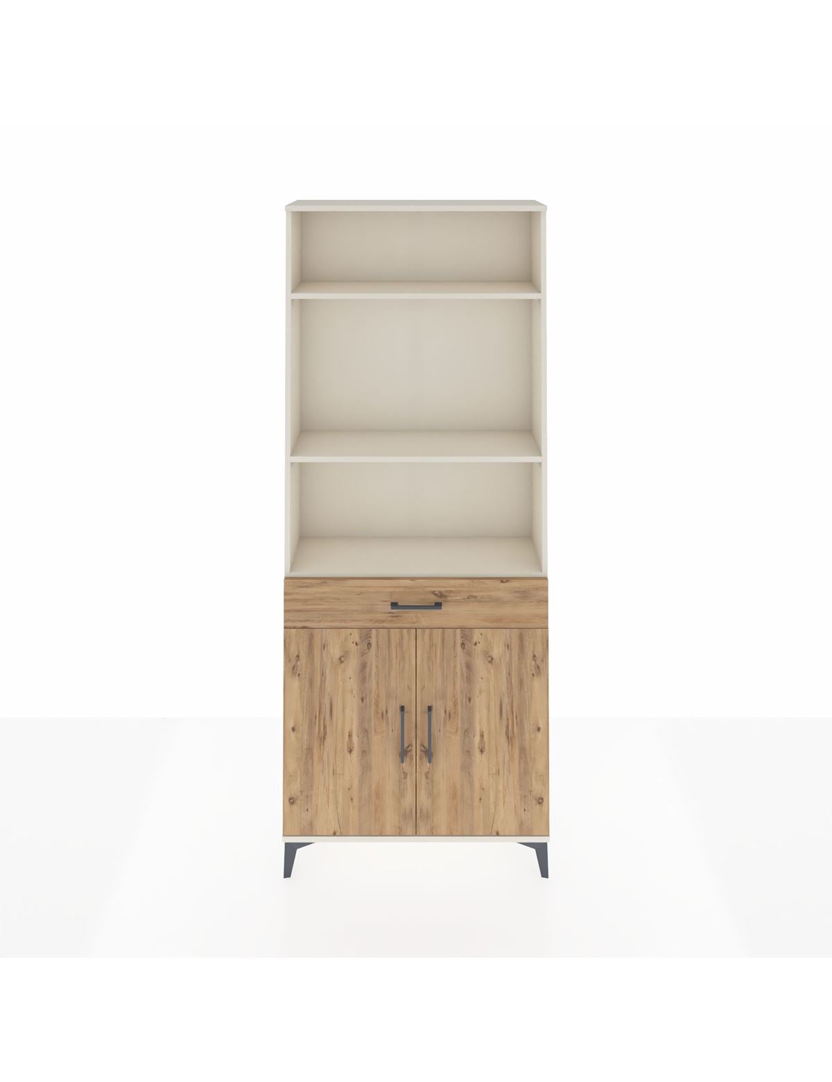 Arges Dolap 4 Raflı Tek Çekmeceli 2 Kapaklı 88x30x221 Aytaşı-Çam