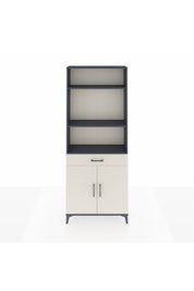 Arges Dolap 4 Raflı Tek Çekmeceli 2 Kapaklı 88x30x221 Antrasit-Aytaşı