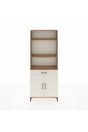 Arges Dolap 4 Raflı Tek Çekmeceli 2 Kapaklı 88x30x221 Çam-Aytaşı