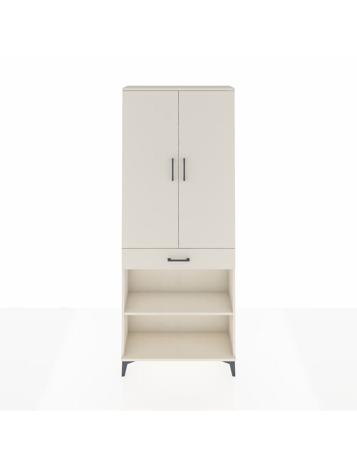 Arges Dolap 4 Raflı Tek Çekmeceli 2 Kapaklı 88x30x221 Aytaşı-Aytaşı