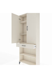 Arges Dolap 4 Raflı Tek Çekmeceli 2 Kapaklı 88x30x221 Aytaşı-Aytaşı