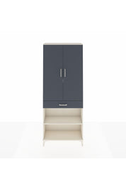 Arges Dolap 4 Raflı Tek Çekmeceli 2 Kapaklı 88x30x221 Aytaşı-Antrasit