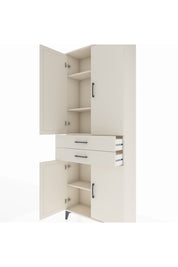 Arges Dolap 4 Raflı 2 Çekmeceli 4 Kapaklı 88x30x221 Aytaşı-Aytaşı