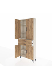 Arges Dolap 4 Raflı 2 Çekmeceli 4 Kapaklı 88x30x221 Aytaşı-Çam