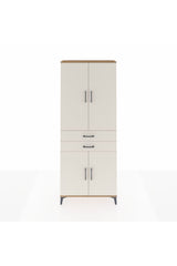 Arges Dolap 4 Raflı 2 Çekmeceli 4 Kapaklı 88x30x221