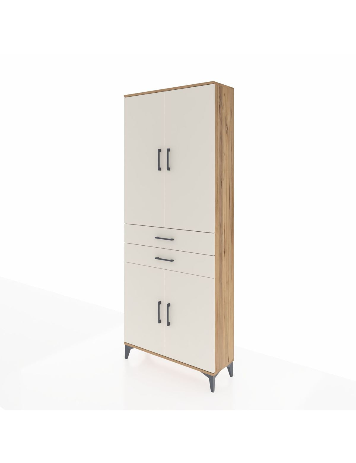 Arges Dolap 4 Raflı 2 Çekmeceli 4 Kapaklı 88x30x221 - S30M151V7A