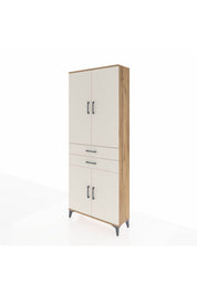 Arges Dolap 4 Raflı 2 Çekmeceli 4 Kapaklı 88x30x221 Çam-Aytaşı