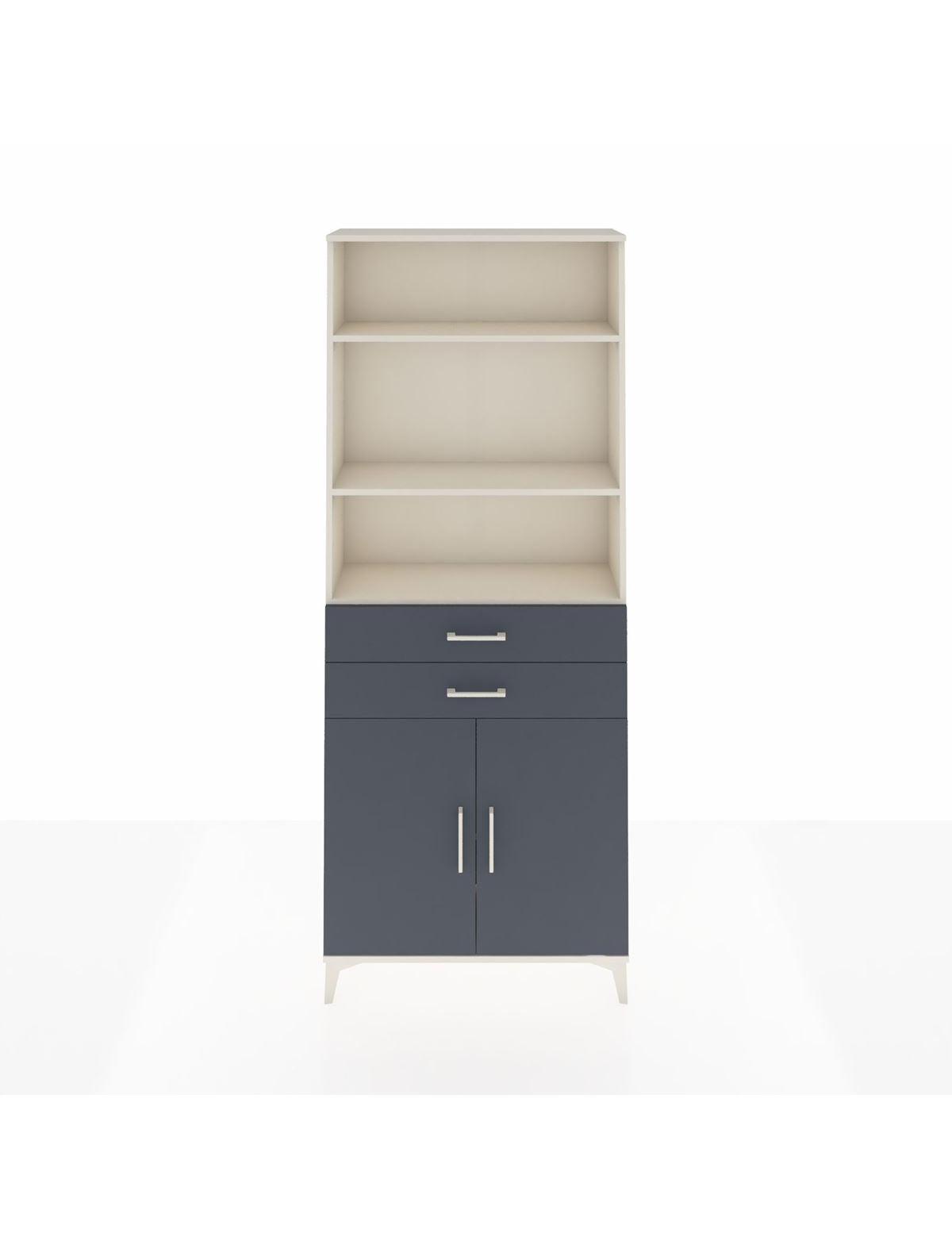 Arges Dolap 4 Raflı 2 Çekmeceli 2 Kapaklı 88x30x221 Aytaşı-Antrasit