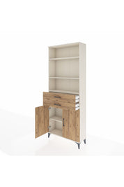 Arges Dolap 4 Raflı 2 Çekmeceli 2 Kapaklı 88x30x221 Aytaşı-Çam