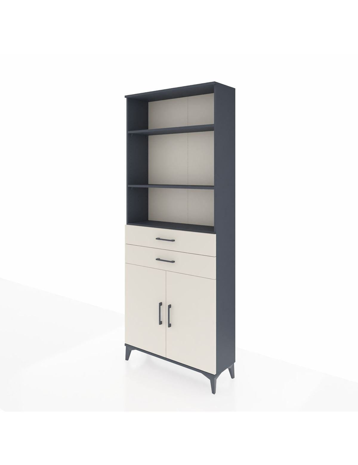 Arges Dolap 4 Raflı 2 Çekmeceli 2 Kapaklı 88x30x221 - S30M152V4A