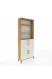 Arges Dolap 4 Raflı 2 Çekmeceli 2 Kapaklı 88x30x221 Çam-Aytaşı