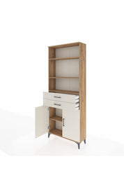 Arges Dolap 4 Raflı 2 Çekmeceli 2 Kapaklı 88x30x221 Çam-Aytaşı