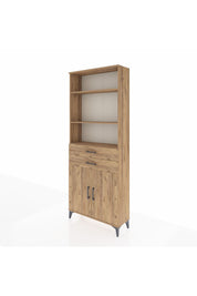 Arges Dolap 4 Raflı 2 Çekmeceli 2 Kapaklı 88x30x221 Çam-Çam