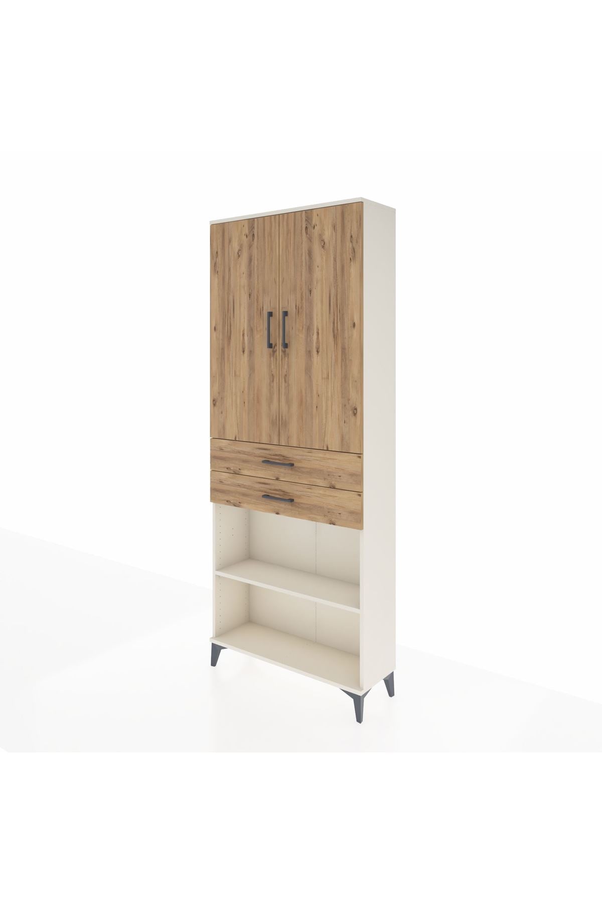 Arges Dolap 4 Raflı 2 Çekmeceli 2 Kapaklı 88x30x221 Aytaşı-Çam