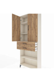Arges Dolap 4 Raflı 2 Çekmeceli 2 Kapaklı 88x30x221 Aytaşı-Çam