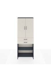 Arges Dolap 4 Raflı 2 Çekmeceli 2 Kapaklı 88x30x221 Antrasit-Aytaşı