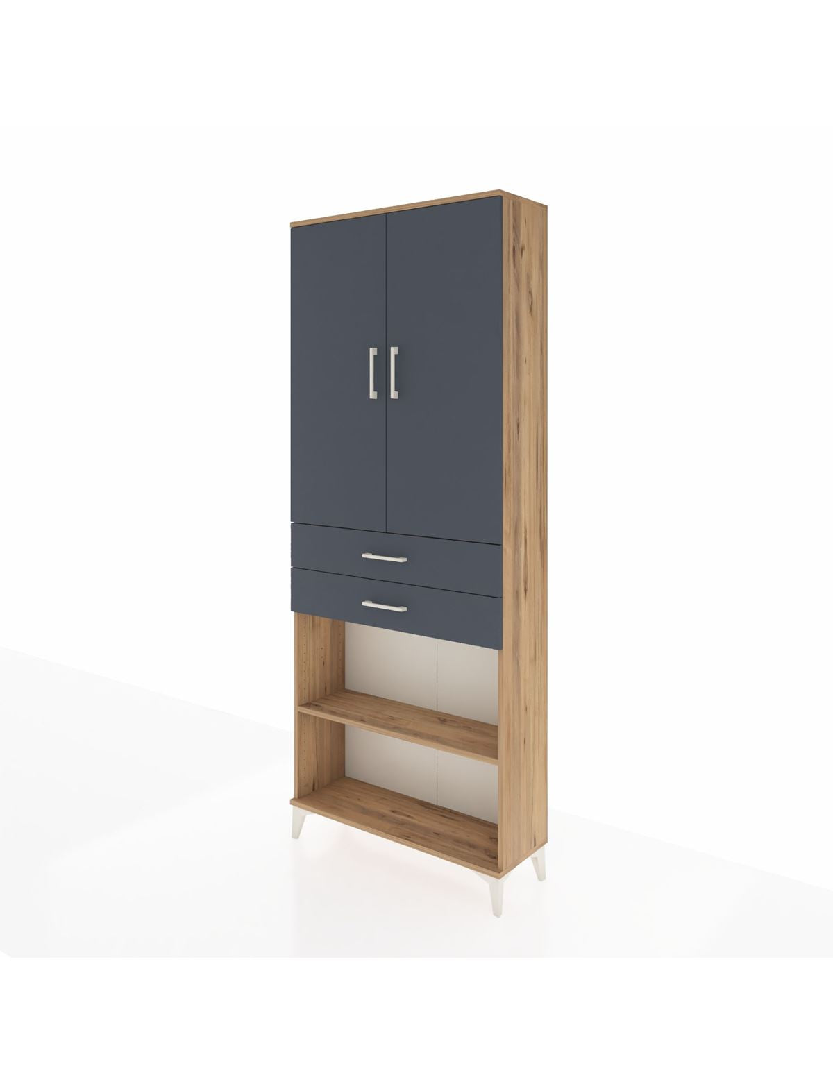 Arges Dolap 4 Raflı 2 Çekmeceli 2 Kapaklı 88x30x221 - S30M153V8A