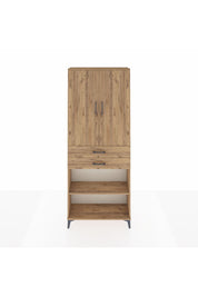 Arges Dolap 4 Raflı 2 Çekmeceli 2 Kapaklı 88x30x221 Çam-Çam