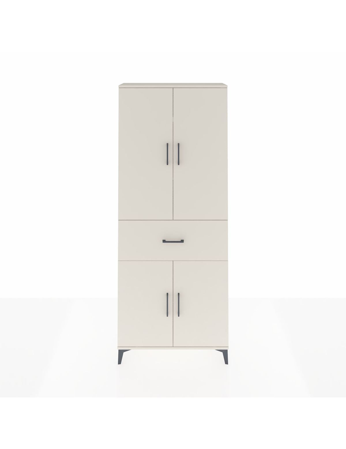 Arges Dolap 4 Raflı Tek Çekmeceli 4 Kapaklı 88x30x221 Aytaşı-Aytaşı