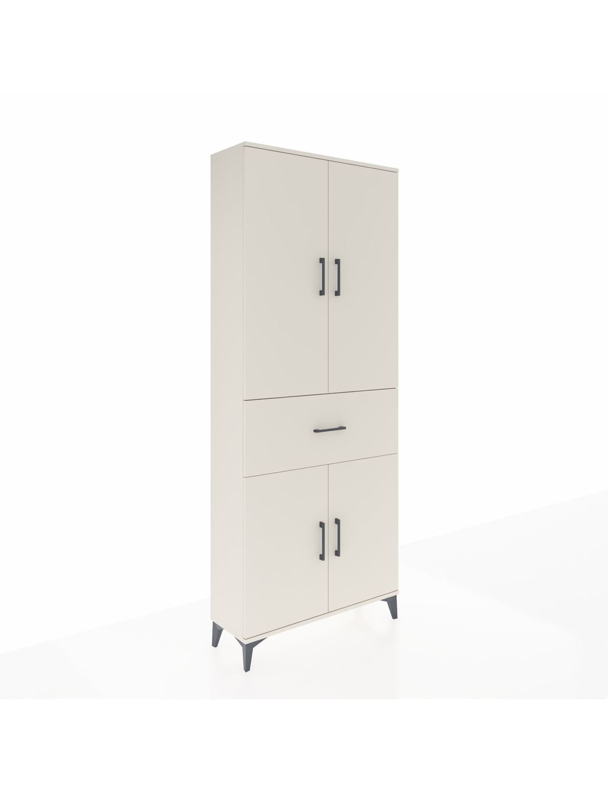 Arges Dolap 4 Raflı Tek Çekmeceli 4 Kapaklı 88x30x221 Aytaşı-Aytaşı