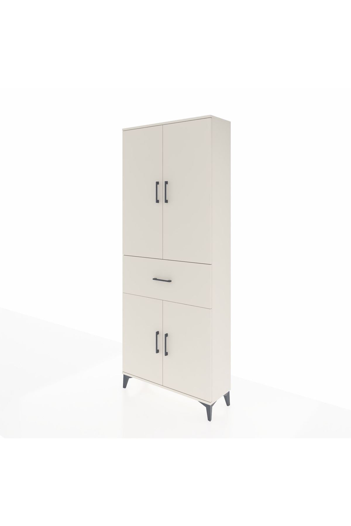 Arges Dolap 4 Raflı Tek Çekmeceli 4 Kapaklı 88x30x221 Aytaşı-Aytaşı