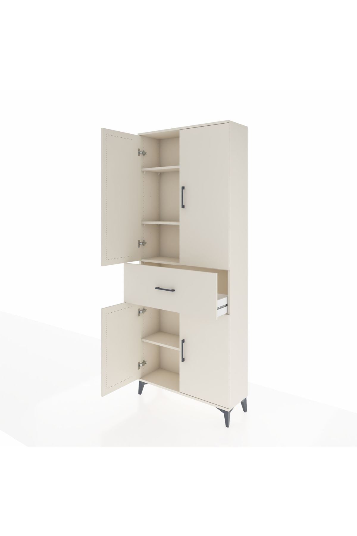 Arges Dolap 4 Raflı Tek Çekmeceli 4 Kapaklı 88x30x221 Aytaşı-Aytaşı