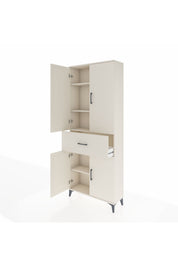 Arges Dolap 4 Raflı Tek Çekmeceli 4 Kapaklı 88x30x221 Aytaşı-Aytaşı