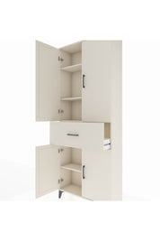 Arges Dolap 4 Raflı Tek Çekmeceli 4 Kapaklı 88x30x221 Aytaşı-Aytaşı