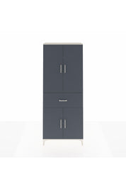 Arges Dolap 4 Raflı Tek Çekmeceli 4 Kapaklı 88x30x221 Aytaşı-Antrasit