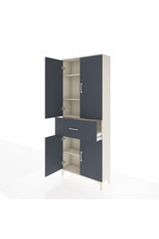 Arges Dolap 4 Raflı Tek Çekmeceli 4 Kapaklı 88x30x221 - S30M154V2A