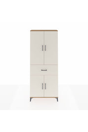 Arges Dolap 4 Raflı Tek Çekmeceli 4 Kapaklı 88x30x221 Çam-Aytaşı